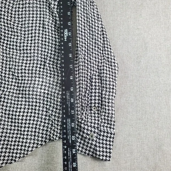 BROOKS BROTHERS Shirt Womens Small Relaxed Houndstooth Blouse Chiffon New - Picture 16 of 16